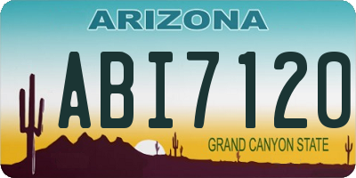 AZ license plate ABI7120