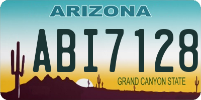 AZ license plate ABI7128