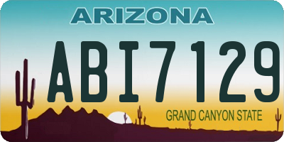 AZ license plate ABI7129