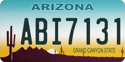 AZ license plate ABI7131