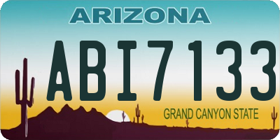 AZ license plate ABI7133