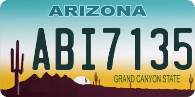 AZ license plate ABI7135