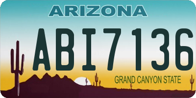 AZ license plate ABI7136