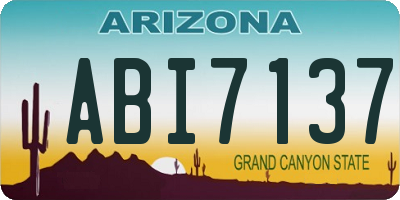 AZ license plate ABI7137