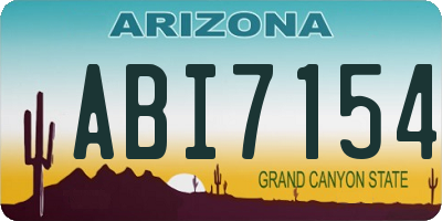 AZ license plate ABI7154