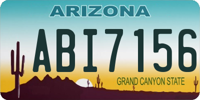 AZ license plate ABI7156