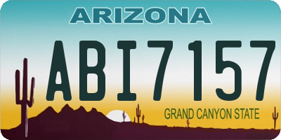 AZ license plate ABI7157