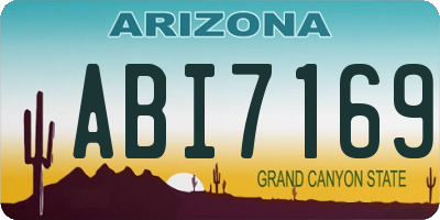 AZ license plate ABI7169