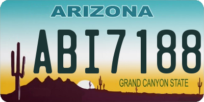 AZ license plate ABI7188