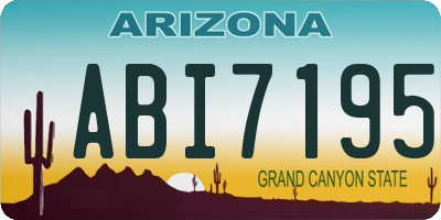 AZ license plate ABI7195