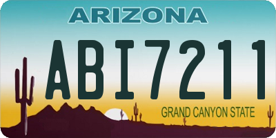 AZ license plate ABI7211