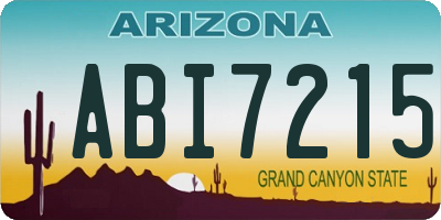 AZ license plate ABI7215