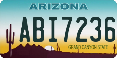 AZ license plate ABI7236