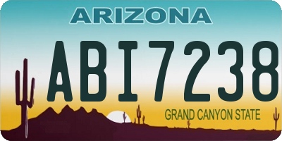 AZ license plate ABI7238
