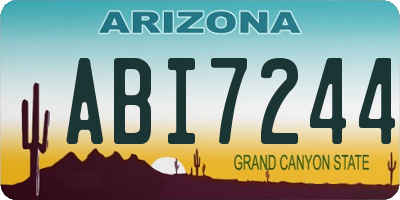 AZ license plate ABI7244