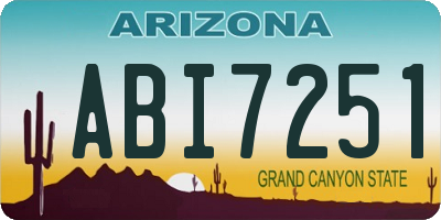 AZ license plate ABI7251