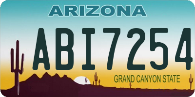 AZ license plate ABI7254