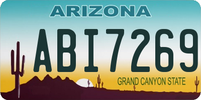 AZ license plate ABI7269