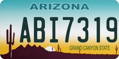 AZ license plate ABI7319