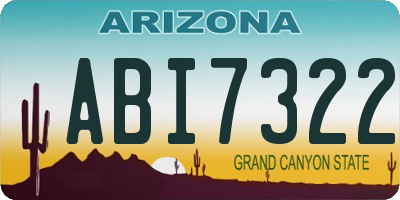 AZ license plate ABI7322
