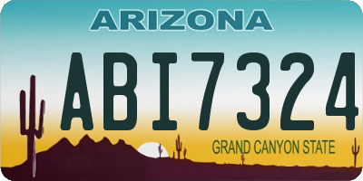 AZ license plate ABI7324