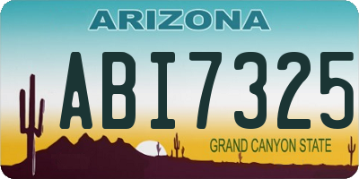 AZ license plate ABI7325