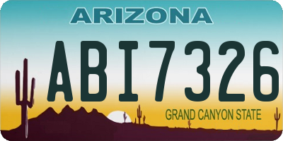 AZ license plate ABI7326
