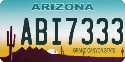 AZ license plate ABI7333