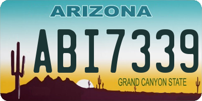 AZ license plate ABI7339