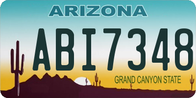 AZ license plate ABI7348