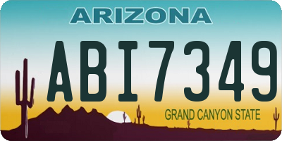 AZ license plate ABI7349