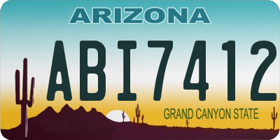 AZ license plate ABI7412