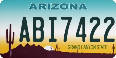 AZ license plate ABI7422