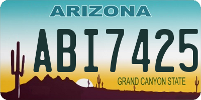 AZ license plate ABI7425