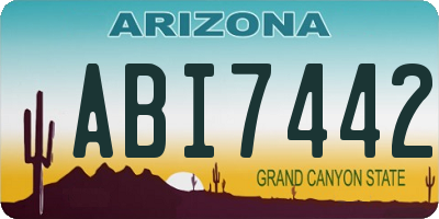 AZ license plate ABI7442