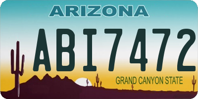 AZ license plate ABI7472