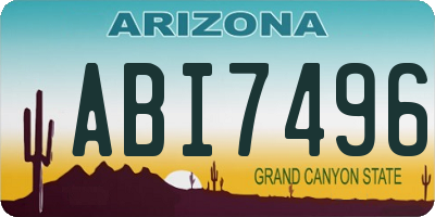 AZ license plate ABI7496