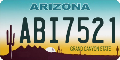 AZ license plate ABI7521