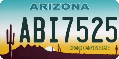 AZ license plate ABI7525