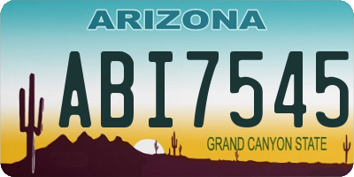 AZ license plate ABI7545