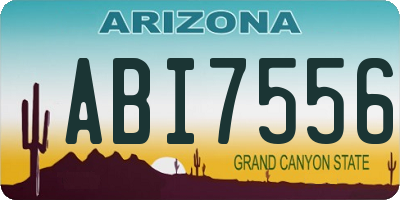 AZ license plate ABI7556