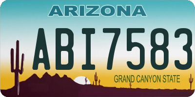 AZ license plate ABI7583