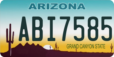 AZ license plate ABI7585