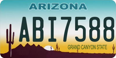 AZ license plate ABI7588