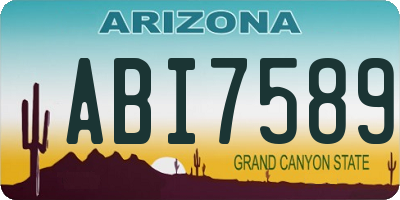 AZ license plate ABI7589