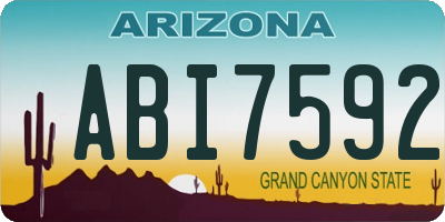 AZ license plate ABI7592