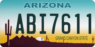 AZ license plate ABI7611