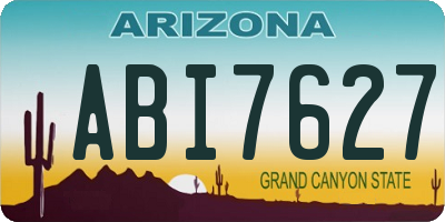 AZ license plate ABI7627
