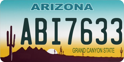 AZ license plate ABI7633