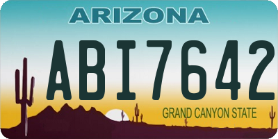 AZ license plate ABI7642